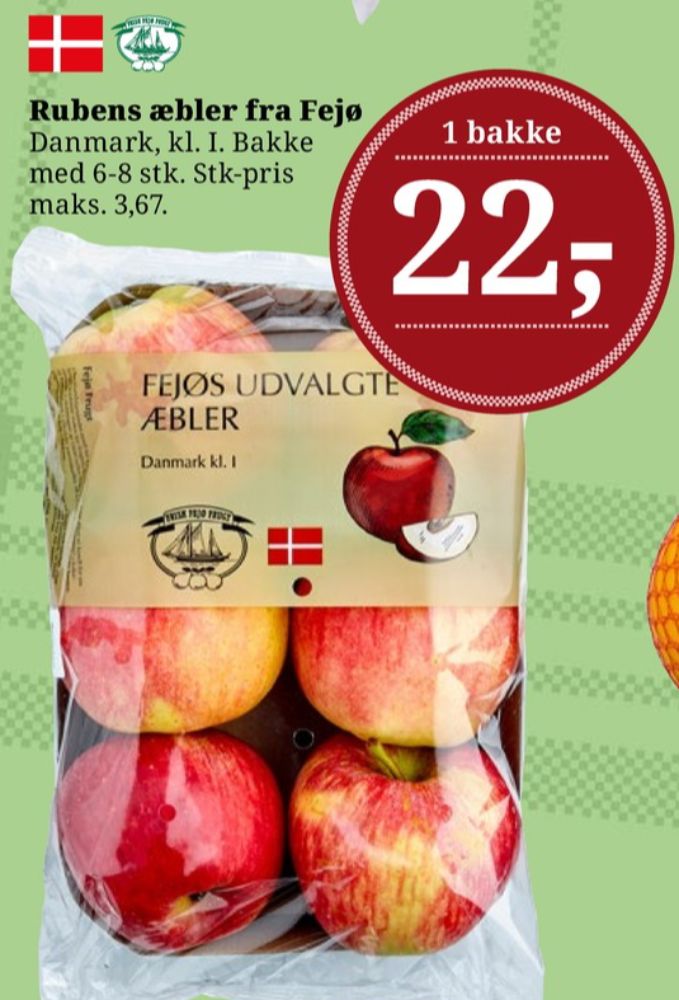 Fejø Dansk Kernefrugt, Æbler