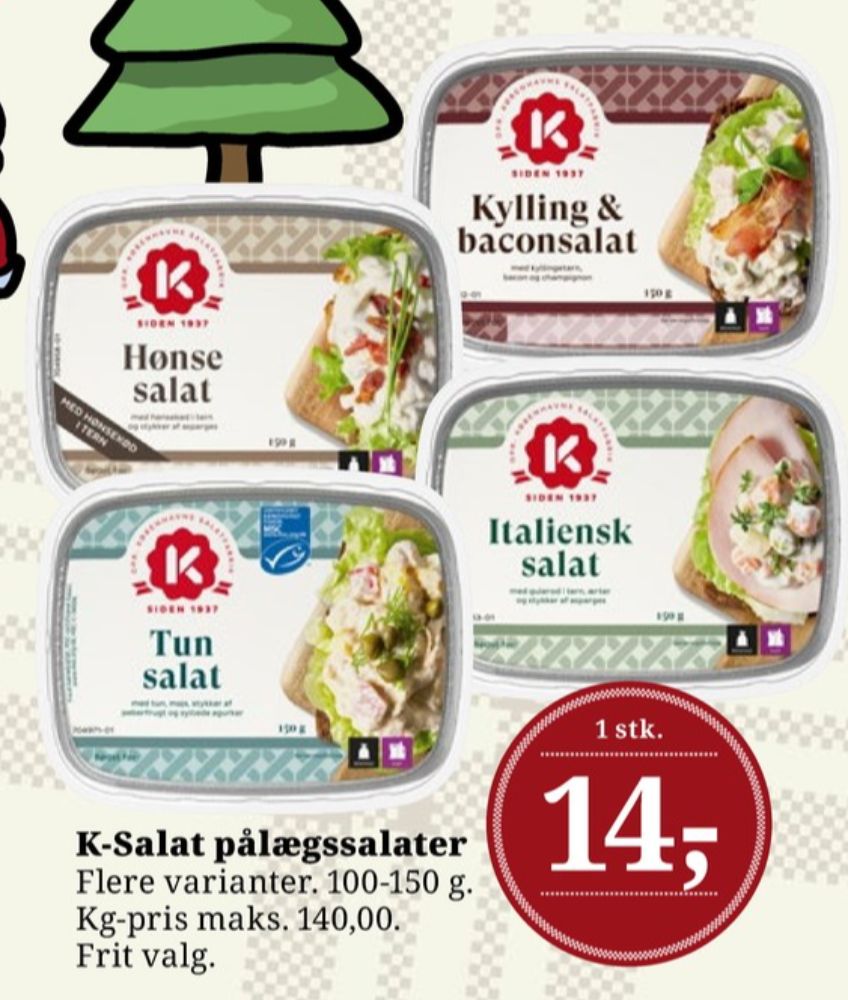 K-salat, Kylling & Baconsalat