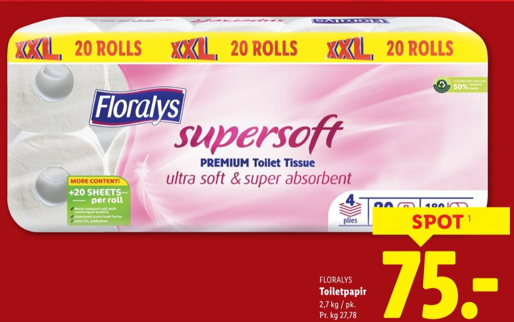Floralys, Toiletpapir