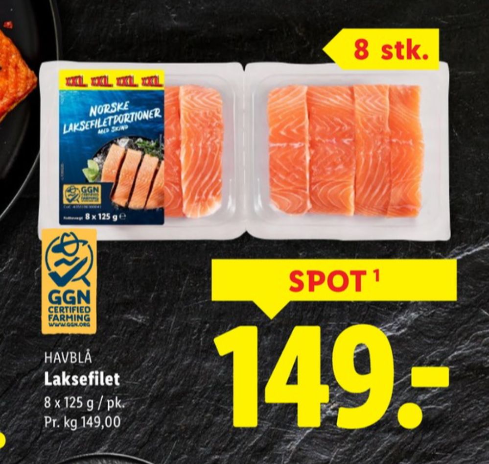 Havblå, Laksefilet