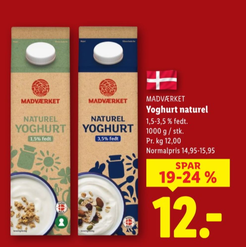 Madværket, Naturel Yoghurt 3,5%