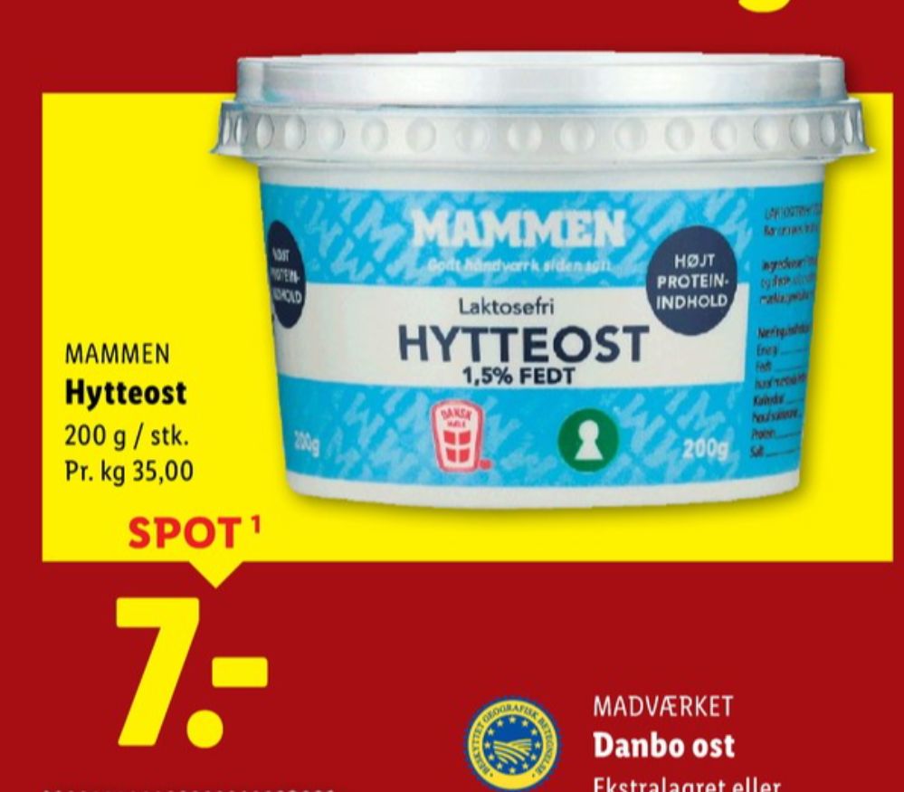 Mammen, Hytteost 1,5%