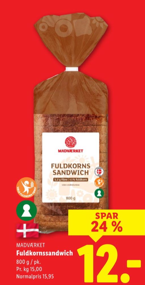 Madværket, Fuldkornssandwich