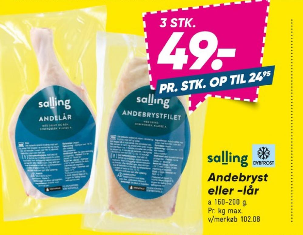 Salling, Andebrystfilet