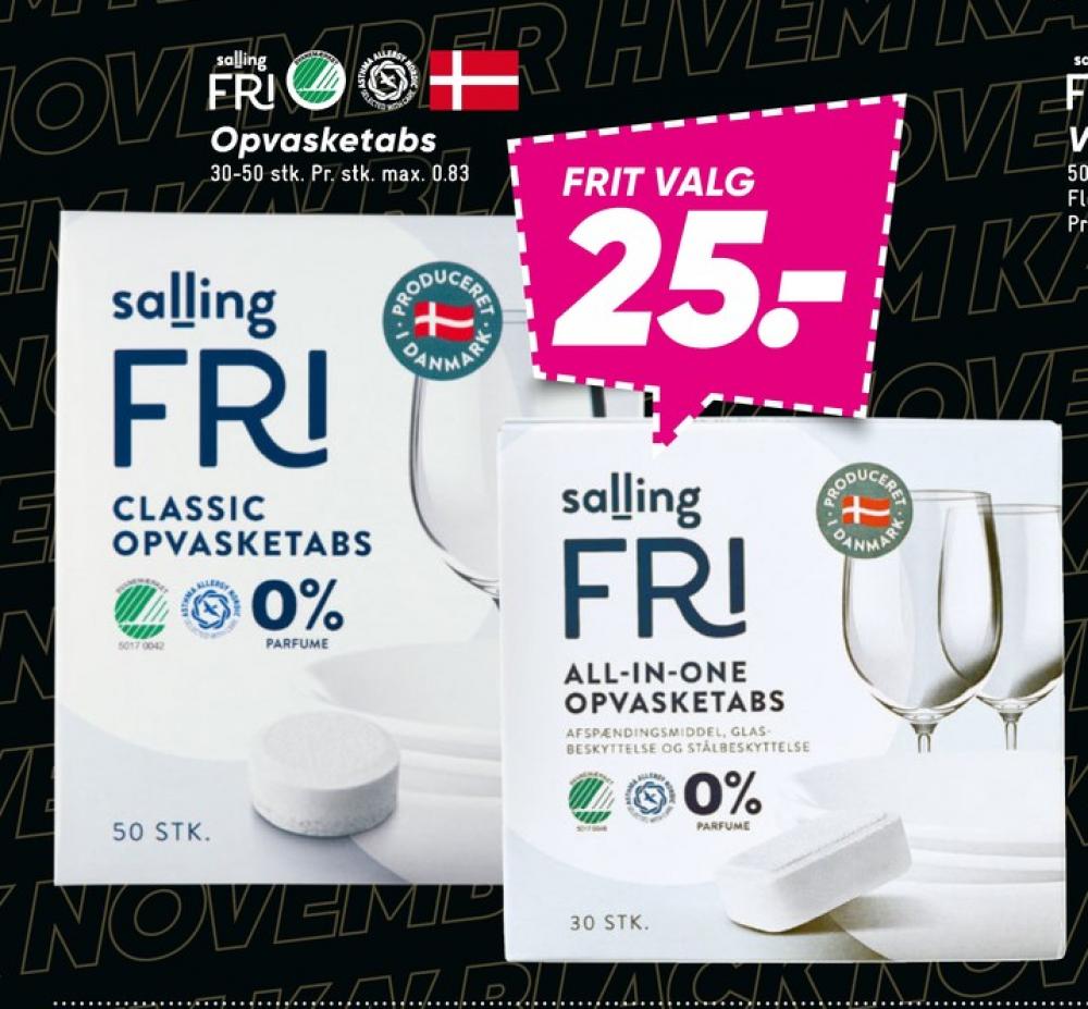 Salling Fri, Maskinopvask-tabs