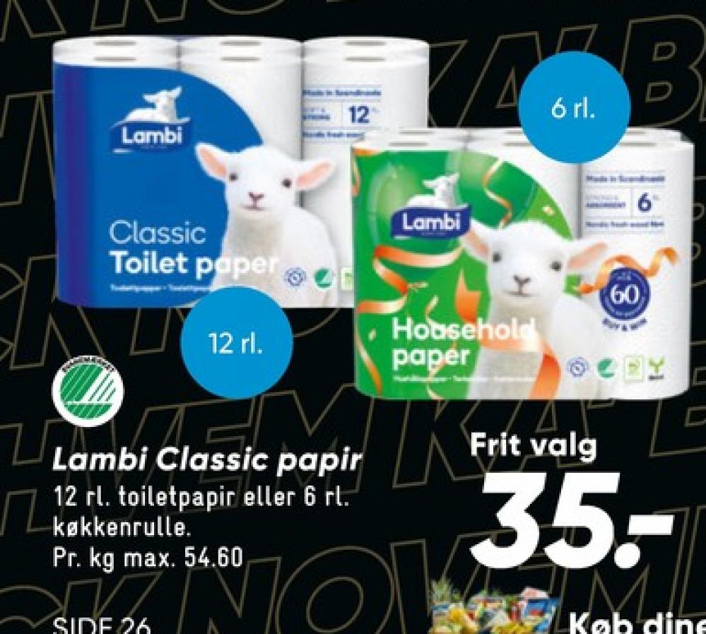 Lambi Classic, Toiletpapir