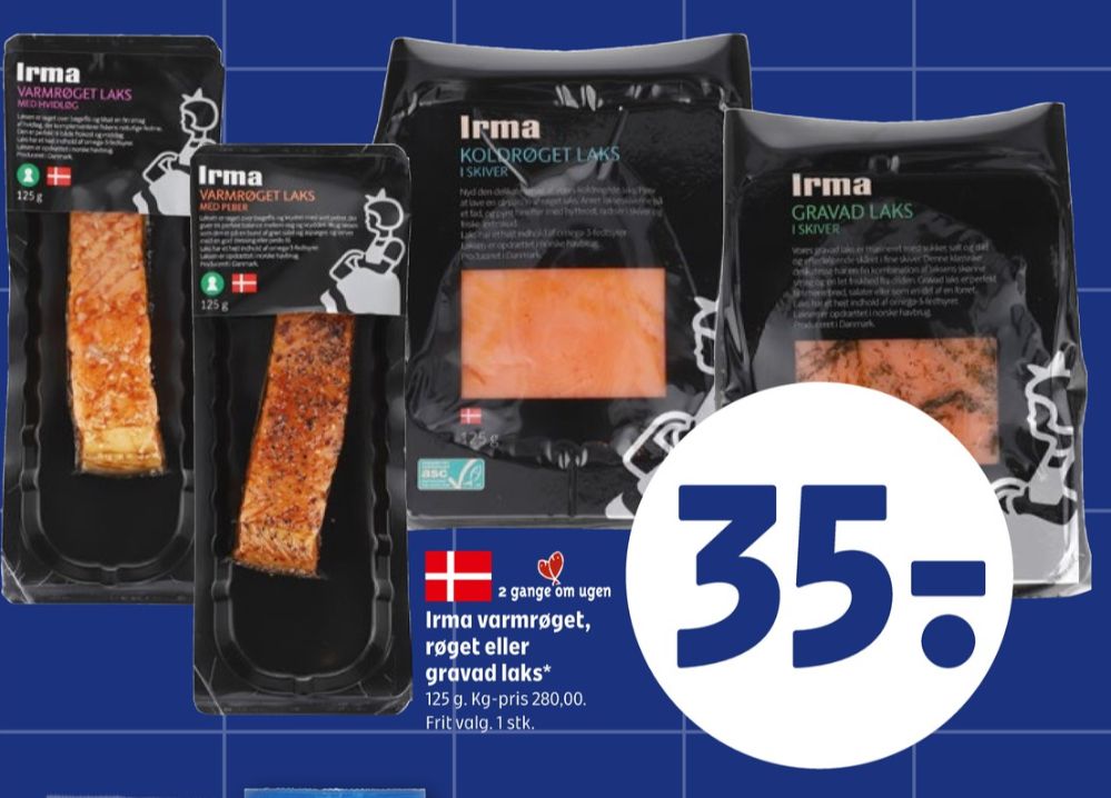 Irmas, Laks i skiver