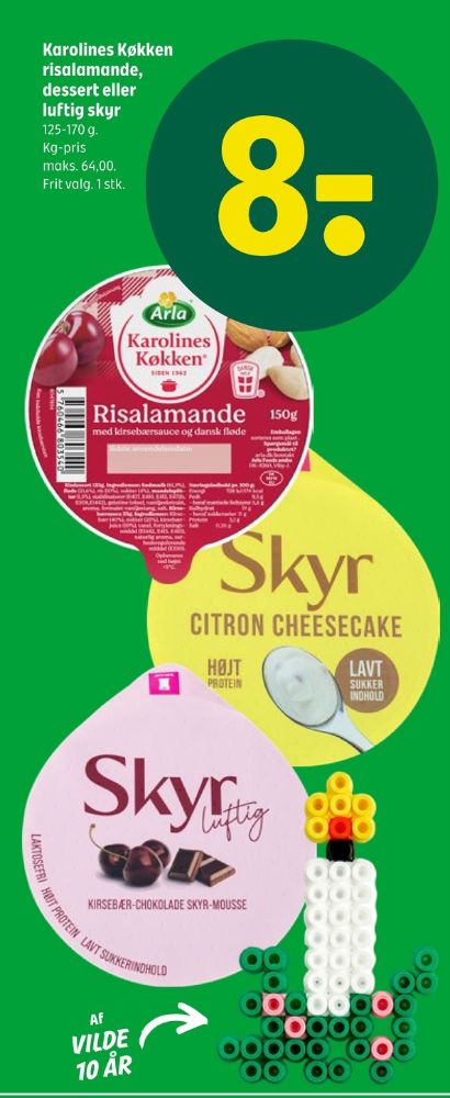 Dybbækdal, Skyr luftig Kirsebær Chokolade Mousse