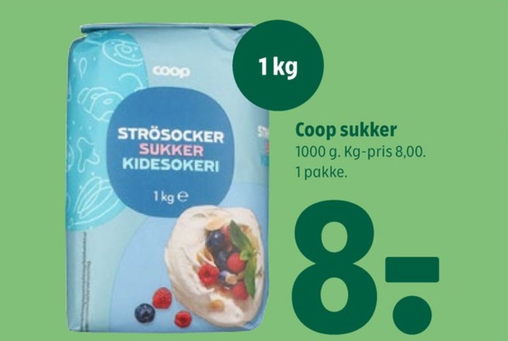 Coop, Sukker