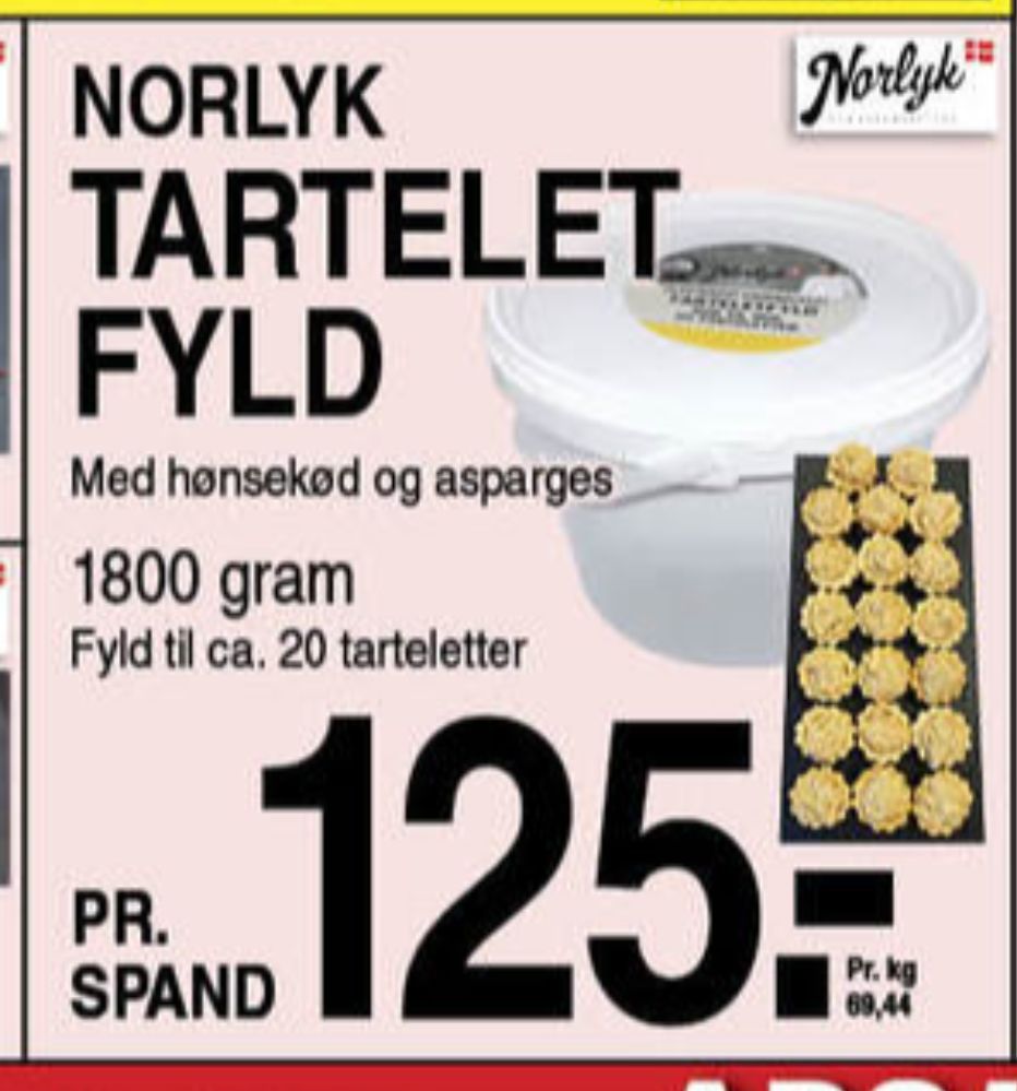 Norlyk Slagter, Tarteletfyld Høns i Asparges