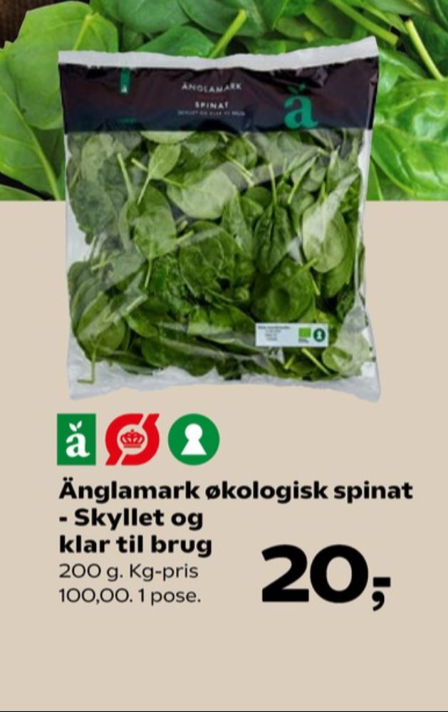 Änglamark, Spinat