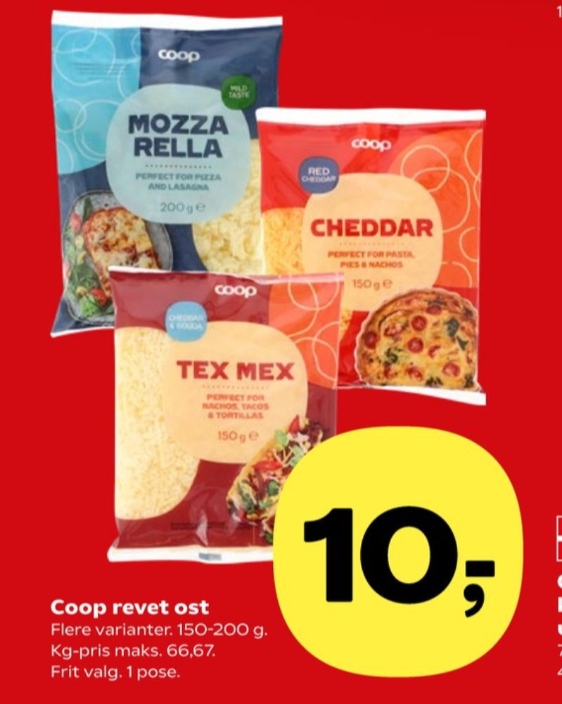 Coop, Revet ost Mozzarella