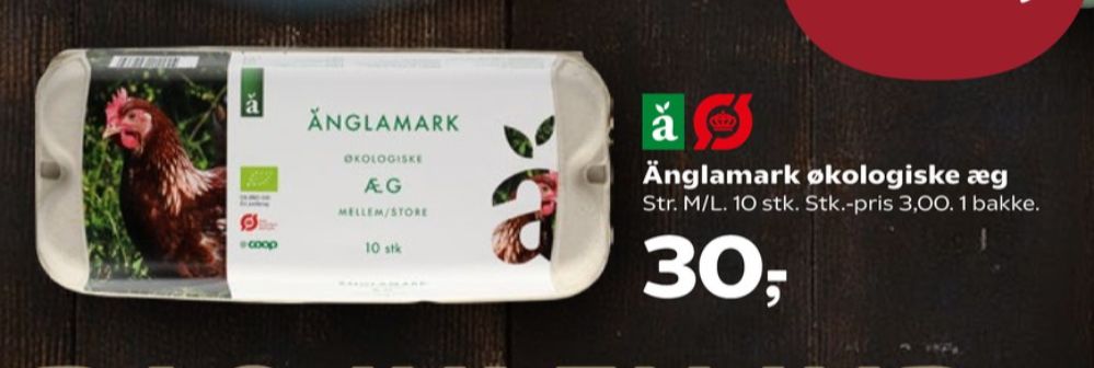Änglamark, Økologiske æg M/L