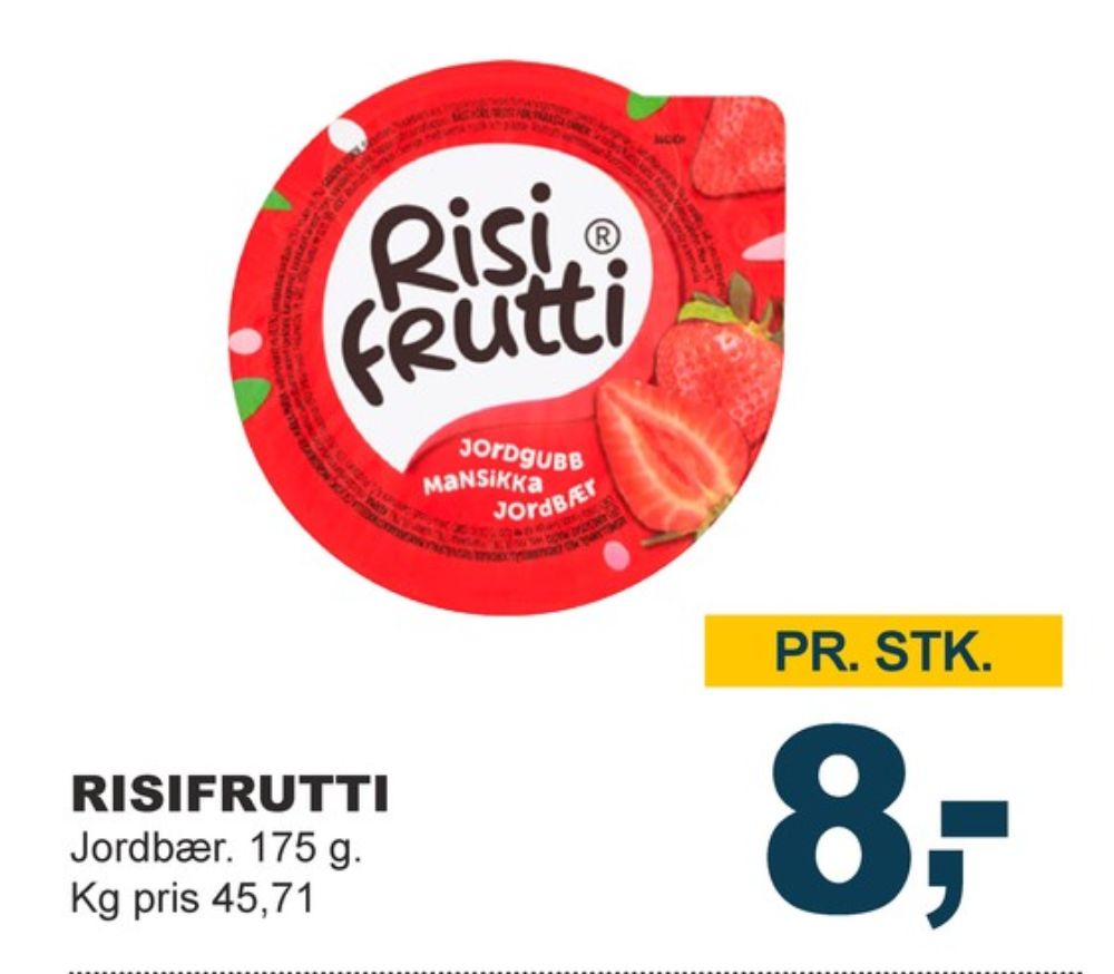 RisiFrutti, Risdessert Jordbær