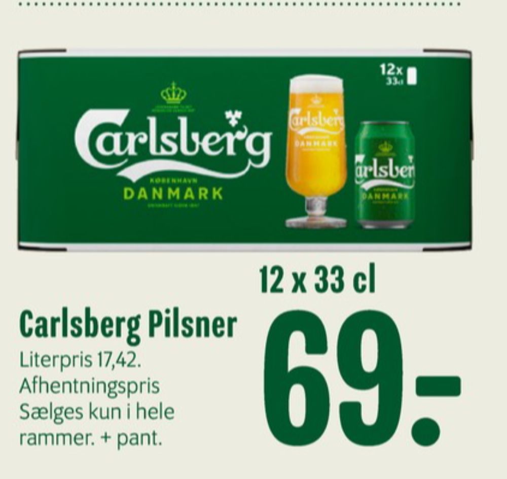 Carlsberg Pilsner, Øl 12 pk.