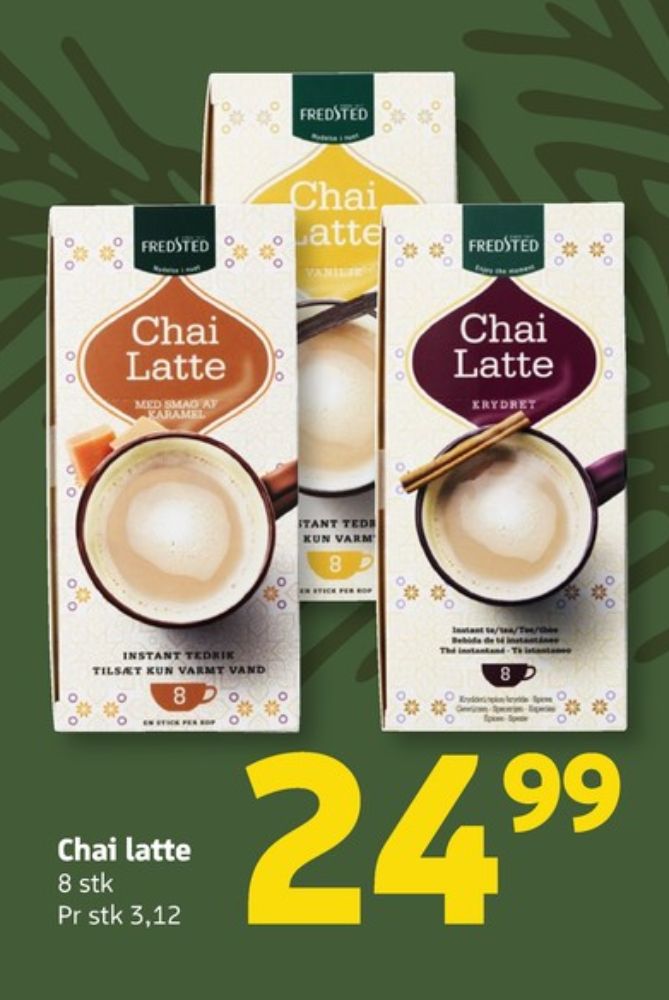 Fredsted Chai Latte, Instant Te Krydret