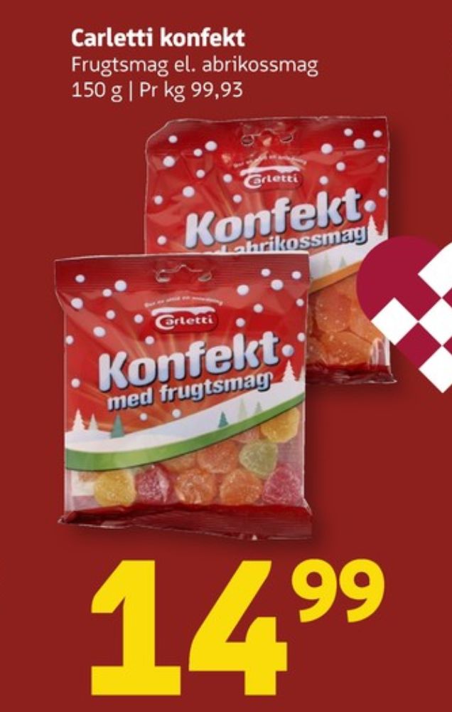 Carletti Konfekt, Slikpose Frugt
