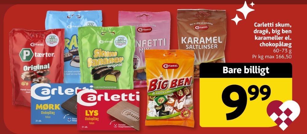 Carletti Karamel Saltlinser, Dragée