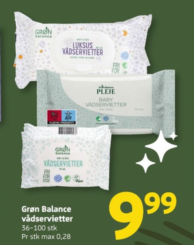 Grøn Balance, Vådservietter