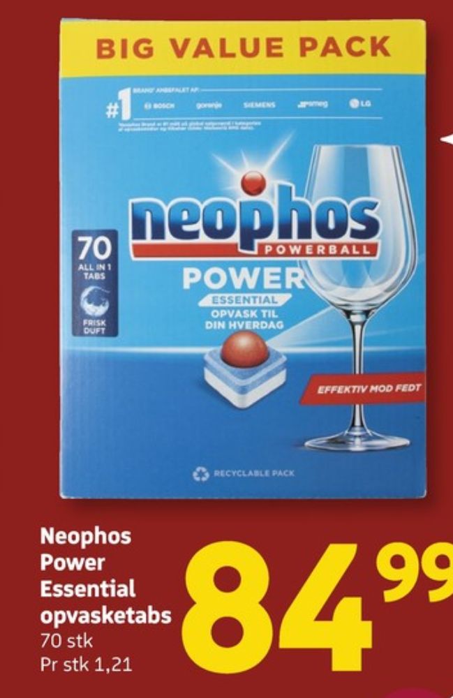 Neophos, Maskinopvask-tabs