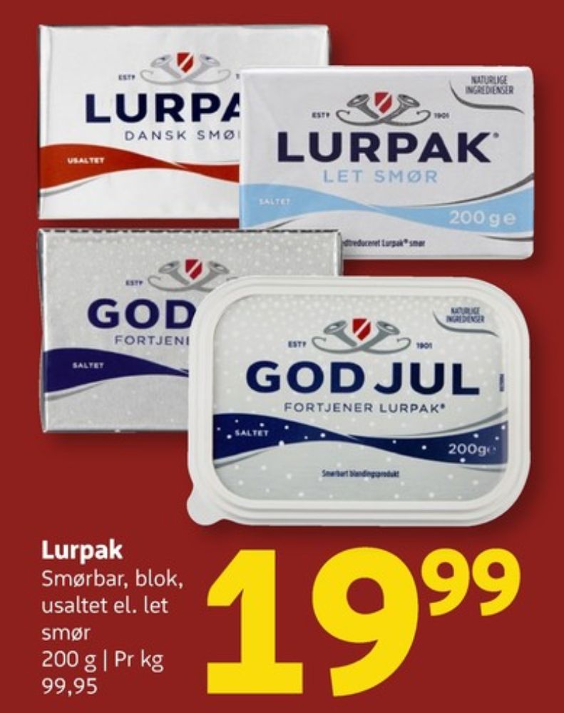Lurpak, Smør