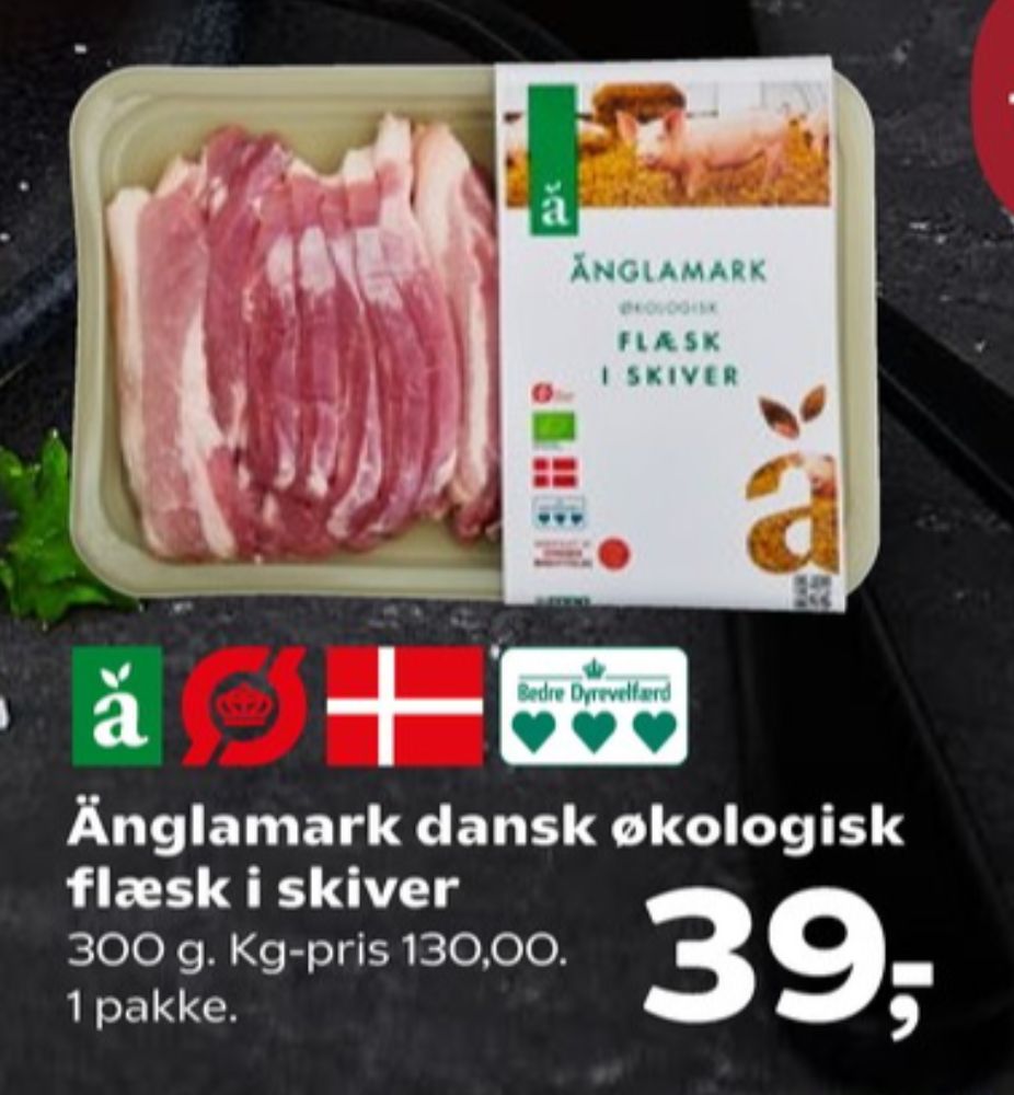Änglamark, Flæsk i skiver