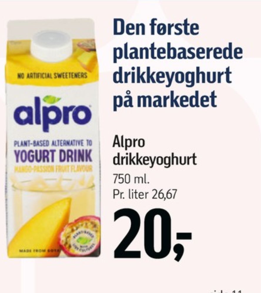 Alpro, Drikkeyoghurt Mango Passion