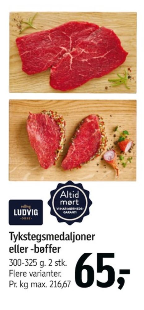 Salling Ludvig, Oksetykstegsbøffer