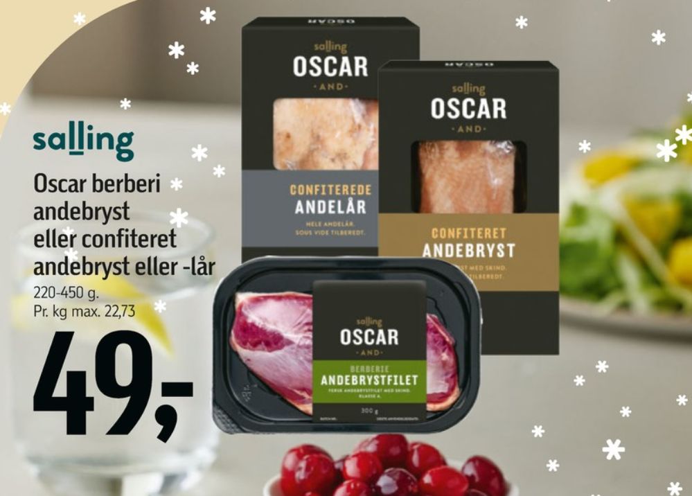 Salling Oscar, Andebrystfilet
