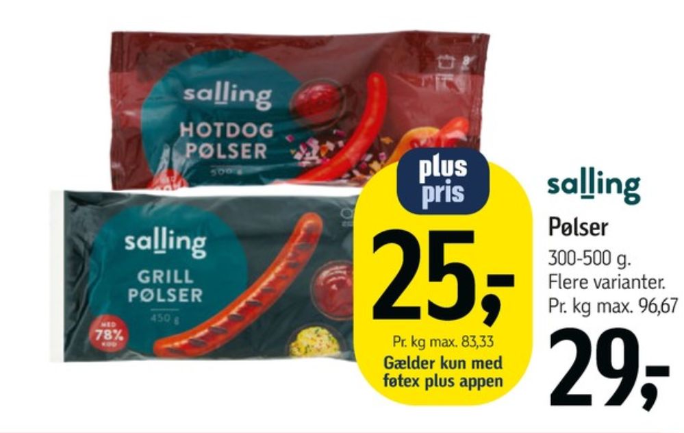 Salling, Hotdogpølser