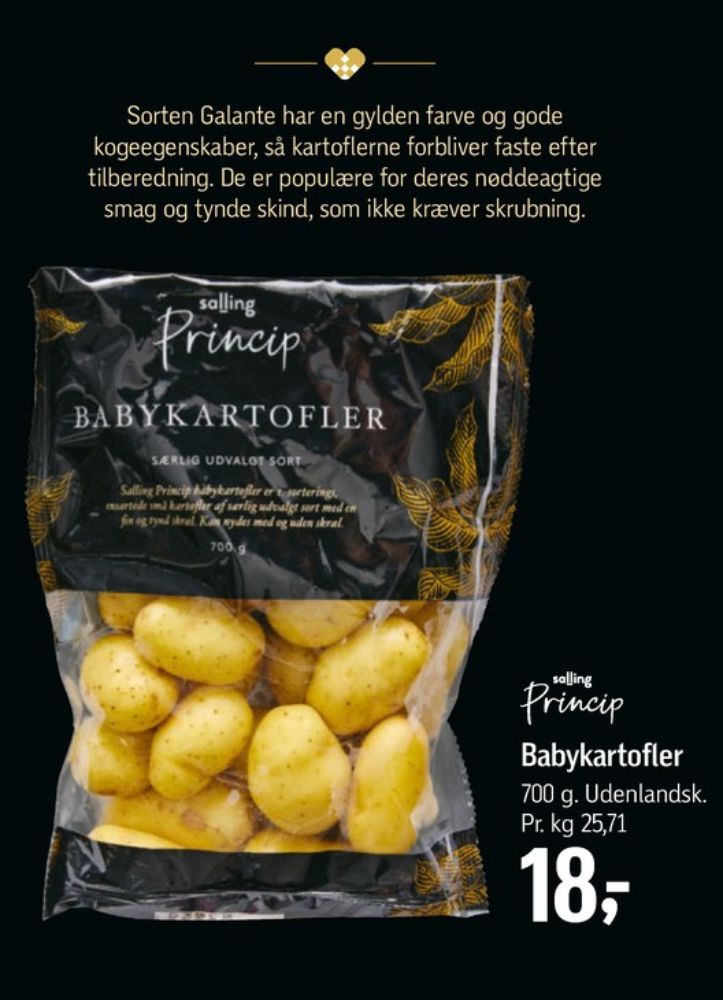 Salling Princip, Kartofler