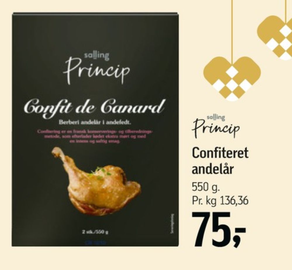 Salling Princip, Confiterede Andelår