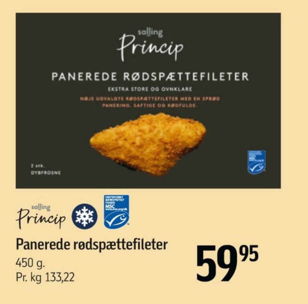 Salling Princip, Rødspættefileter