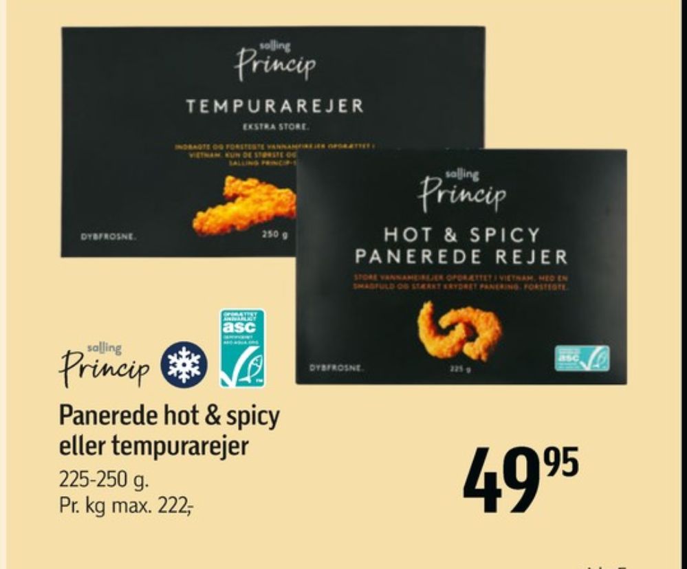 Salling Princip, Tempurarejer