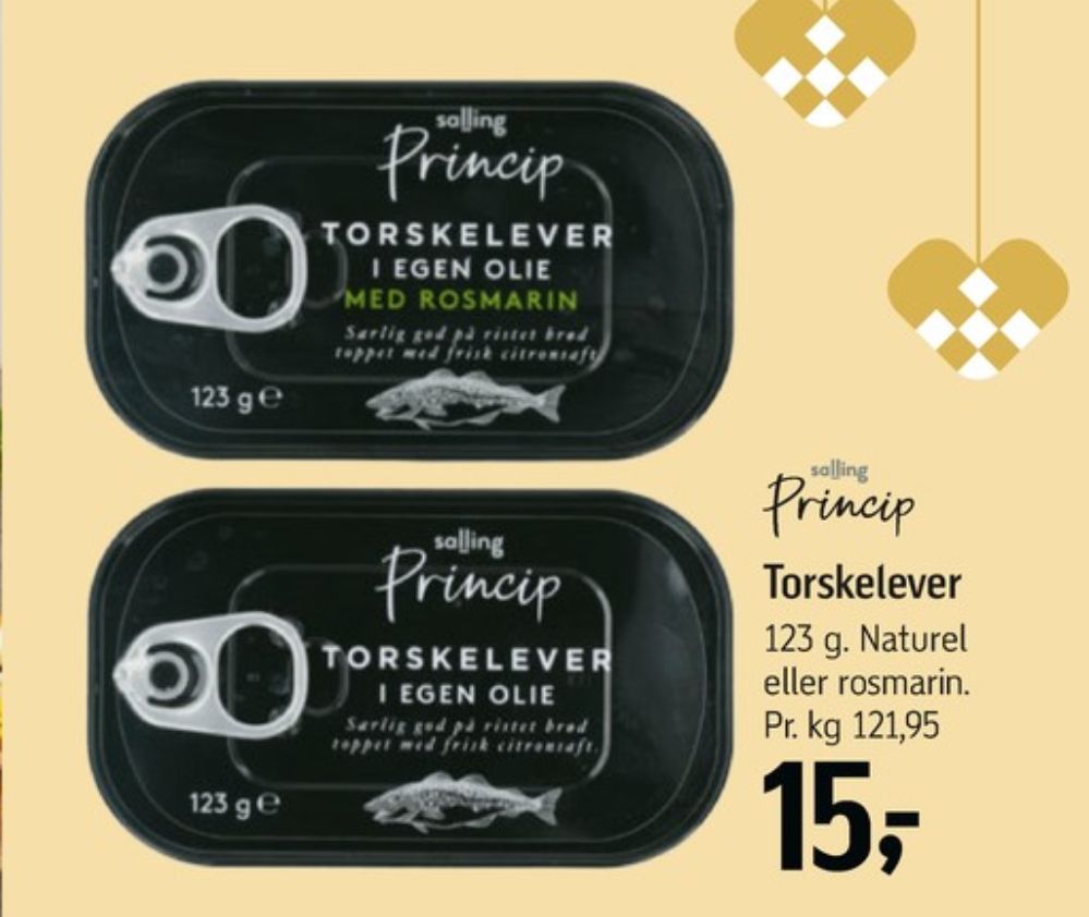 Salling Princip, Torskelever med Rosmarin