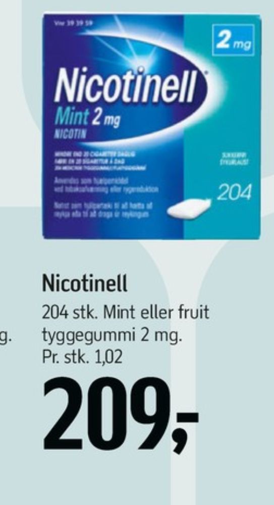 Nicotinell, Nikotintyggegummi