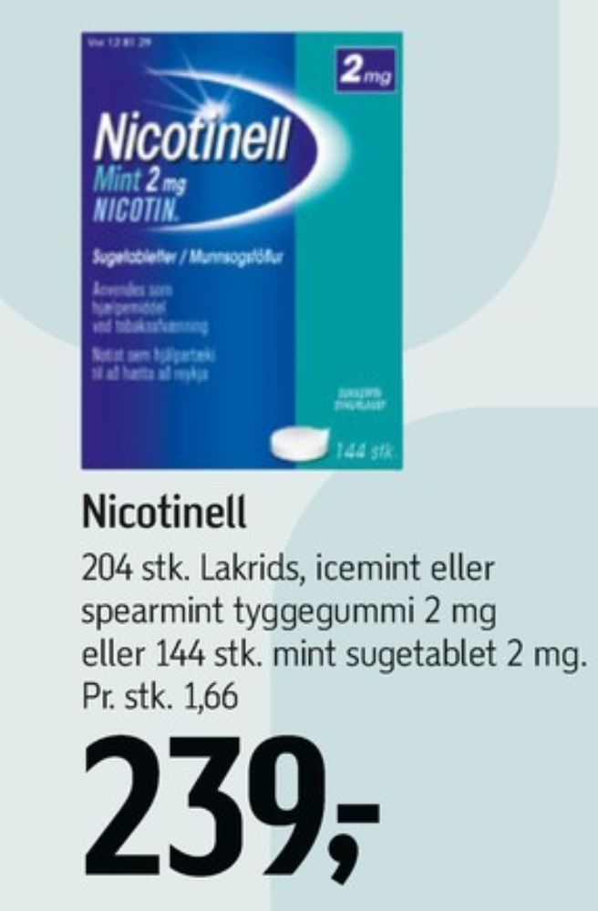 Nicotinell, Nikotintyggegummi