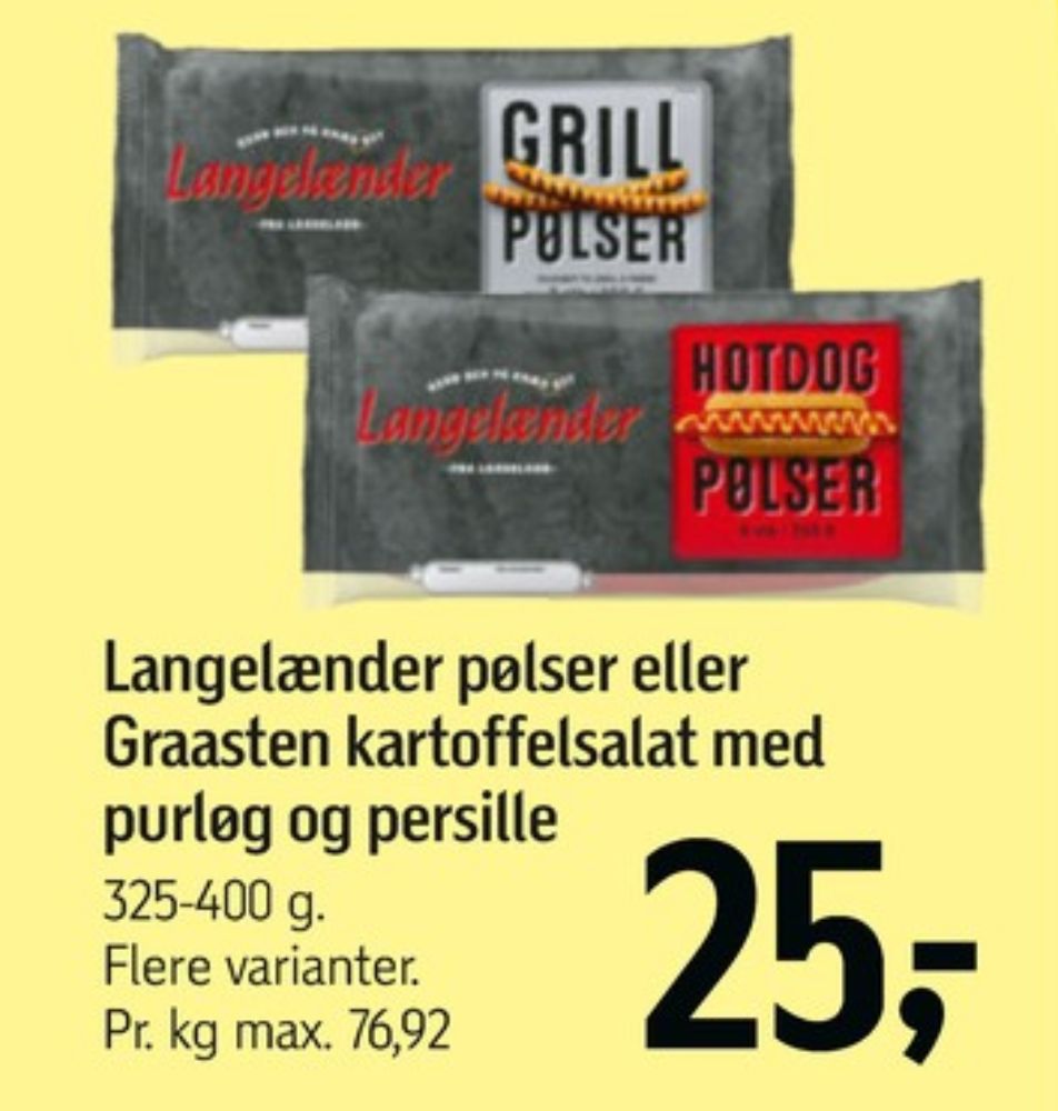 Langelænder, Grillpølser