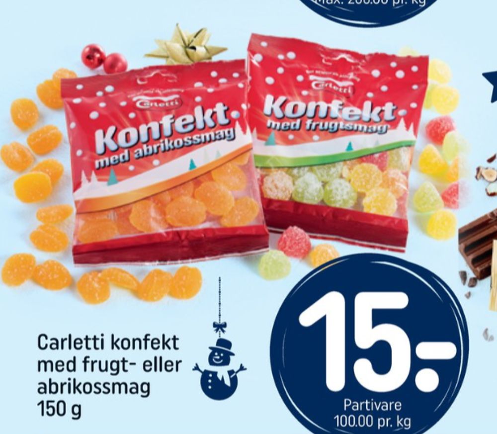 Carletti Konfekt, Slikpose Frugt