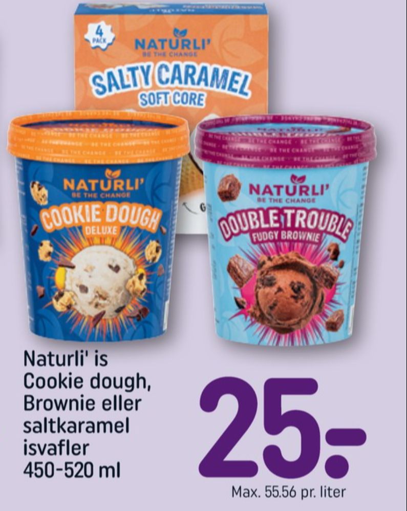 Naturli', Salty Caramel isvaffel