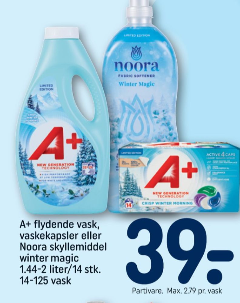 A+, Vaskemiddel-tabs