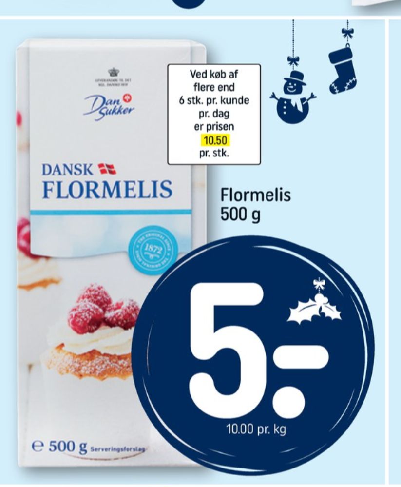 Dansukker, Flormelis