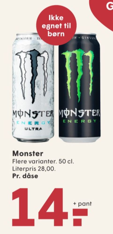 Monster Ultra Energy, Energidrik