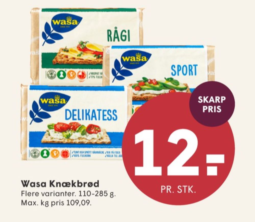 Wasa, Sport knækbrød