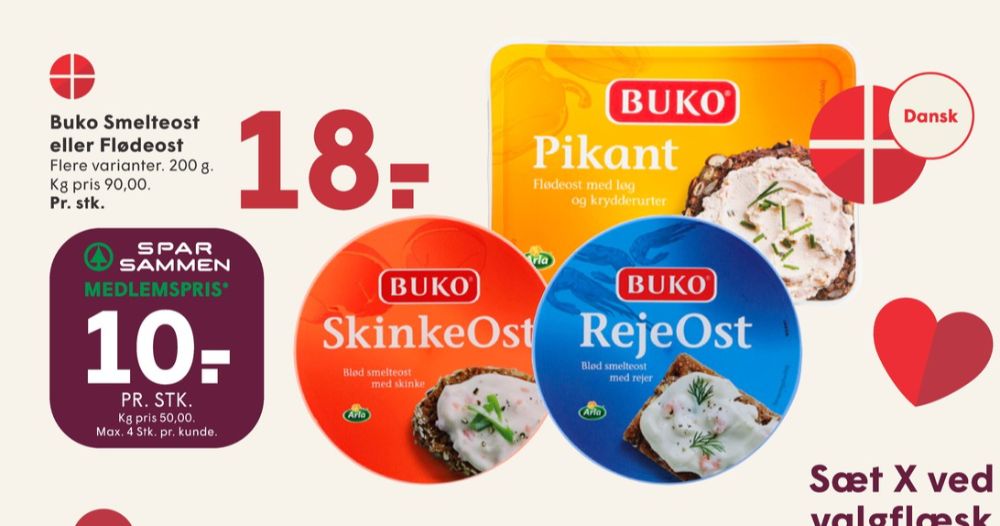 Buko Smelte, Smøreost Rejeost