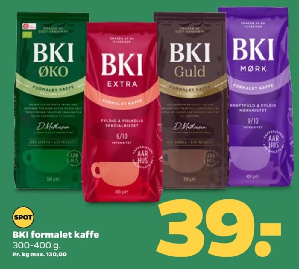 BKI Mørk, Kaffe Formalet