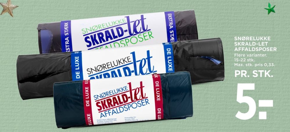 Skrald-let, Affaldsposer