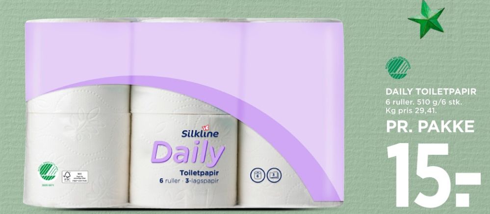 Silkline Daily, Toiletpapir