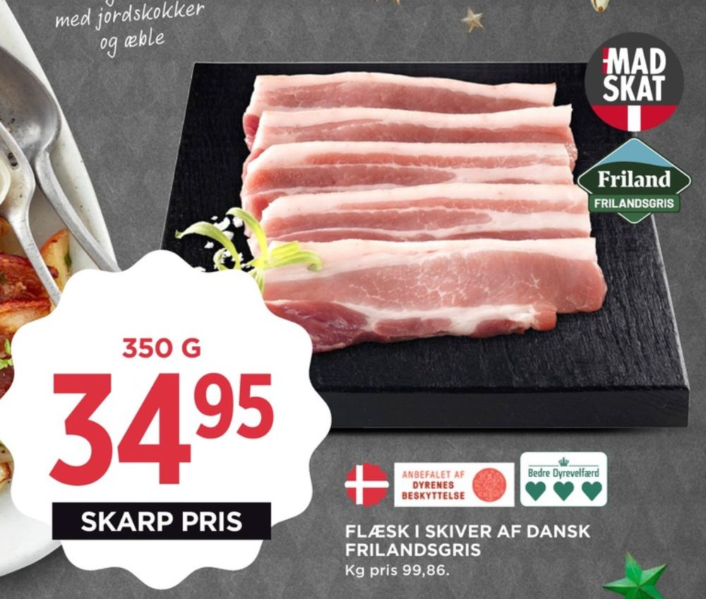 FRILAND Frilandsgris, Flæsk i skiver