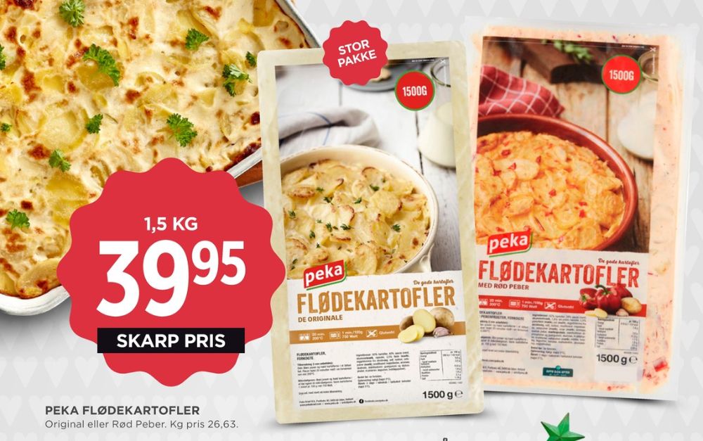 Peka, Flødekartofler med peberfrugt